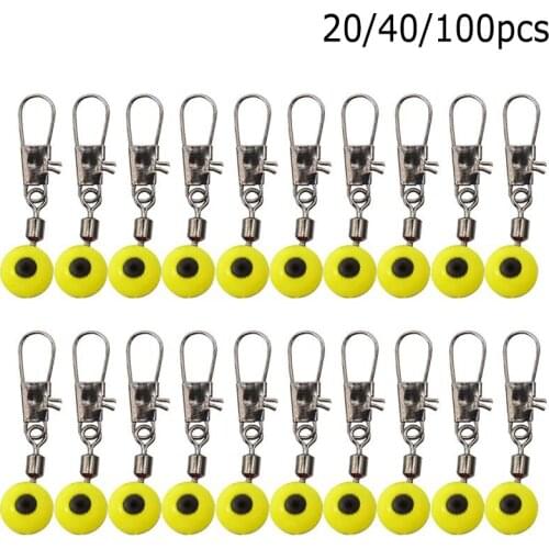 20/40/100Pcs/lot Fishing Connector Fishing Float Tackle Tool Fishing Line Hook Swivels Shank Clip Connector Fishing Accessories