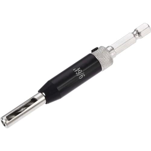 Uxcell Self Centering Hinge Tapper Core Drill Bit 9/64 Dia. for Woodworking, Black