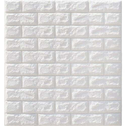 Self-Adhesive 3D Wall Stickers Waterproof DIY Foam Brick Wall Paper TV Backdrop Decor Marble Wallpaper Colorful Brick