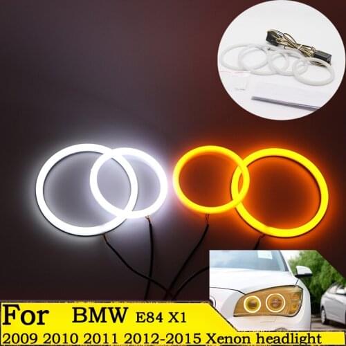 SMD Cotton Light Switchback LED Angel Eye Halo Ring Kit For BMW X1 E84 2009 2010 2011 2012 2013 2014 2015 Xenon headlight