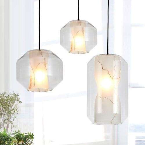 Modern Pendant Lights Kitchen Fixtures For Dining Room Home Hanging Lamp Gold Glass Ball Restaurant Decor Lighting Lustre