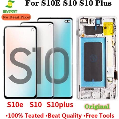ORIGINAL Display For SAMSUNG S10 Plus SM-G9750 G975F LCD Display Touch Screen Digitizer For Samsung Galaxy S10E S10 LCD Screen