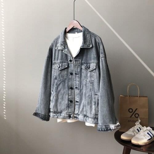 Womens Denim Jacket 2021 Spring Korean Style Casual Short Denim Jacket