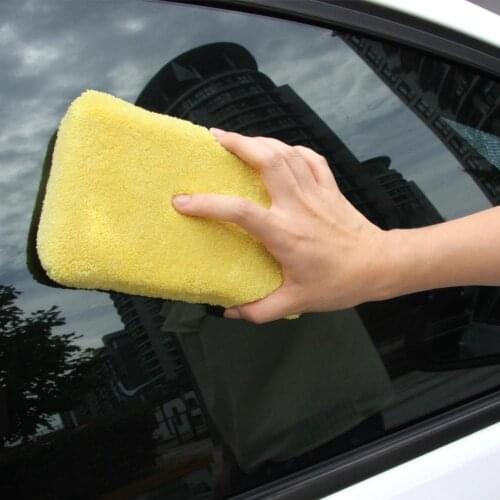 1 pcs Microfiber Car Wash Sponge Automobile Cleaning Cloths Wax Polishing Pad Superfine Fiber Cleaning Cloth Car Applicators