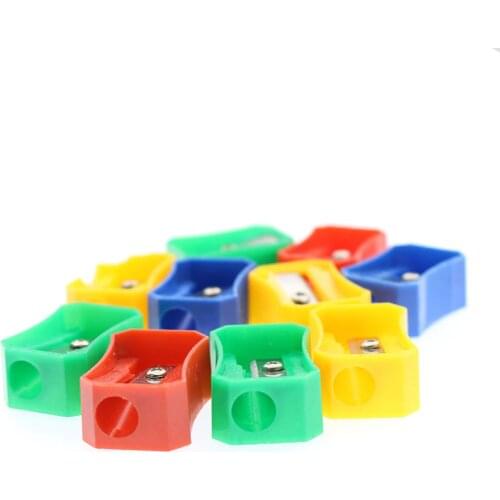 10pcs Cute Mini Plastic Pencil Sharpener Gift Creative Stationery Single Hole Pencil Sharpener ChildrenS Toys Office Supplies
