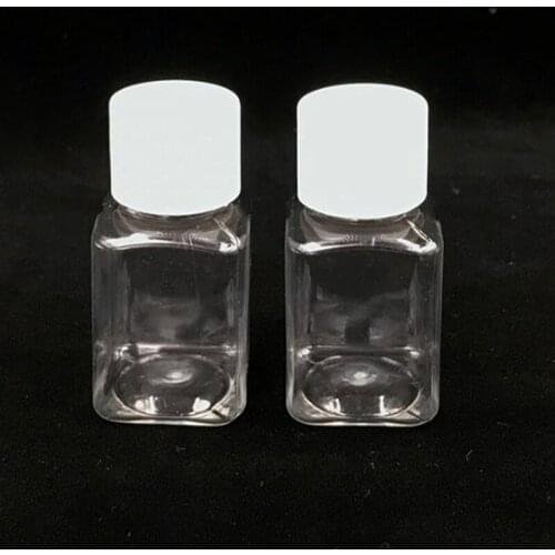 1000pcs/lot Fast Shipping 30ml Plastic Bottle 30g Empty Square Pet transparent Sample Packaging Bottles
