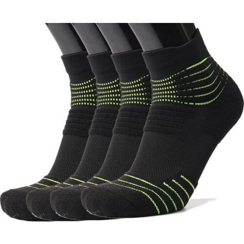 2 Pairs Basketball Socks for Men Fitness Running Sports Socks Breathable Cushion Hiking Jogging Athletic Socks