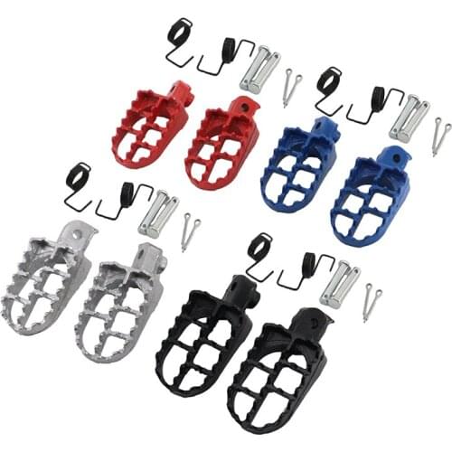 Four colors New 2PCS Footrests Foot Pegs Motorcycle Irony Wide Motocross Aluminium Pads
