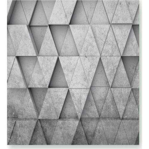 Grey wallappers 3d wallpaper Three-dimensional personality geometric wallpapers modern living room simple background wall