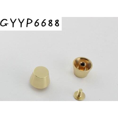 50pcs 10pcs 6colors High quality Solid Rivets Fasteners Gold High Quality Leather Crafts Bags shoes Studs