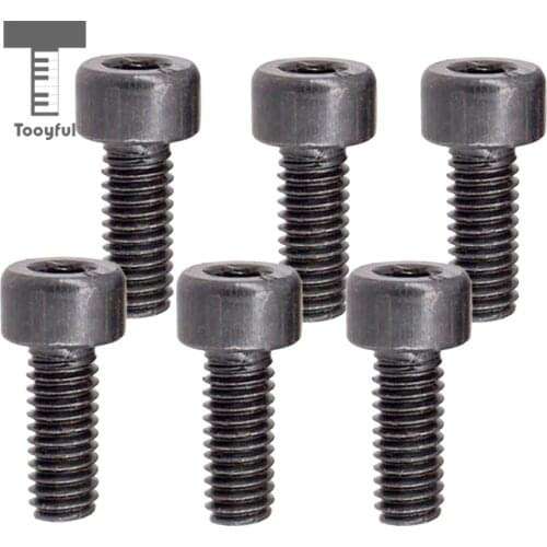 Tooyful 6 Pieces Electric Guitar Locking String Nut Clamp Hexagon screws M4 black