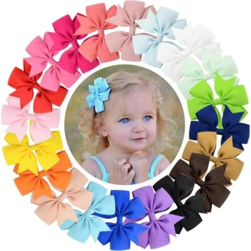 Big Promotion 600pcs/lot Kids Bow Hairpin Butterfly Grosgrain Ribbon Bow with Hair Clip Wholesale Price FC11