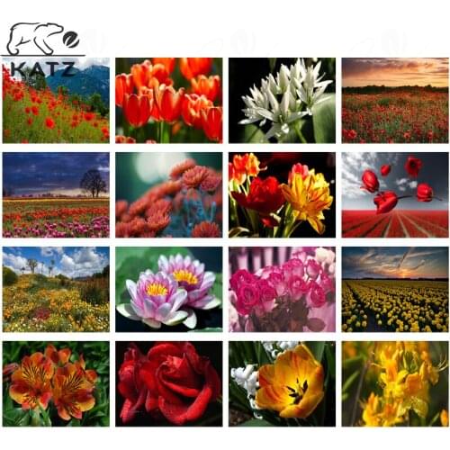 5D Diamond Painting Flower Diy Cross Stitch Kits Mountain Landscape Picture Diamond Mosaic Embroidery Adult Painting By Numbers