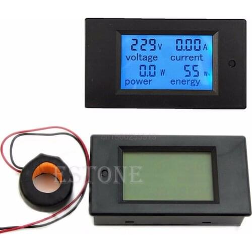 AIMOMETER AC 80-260V LCD Digital 100A Volt Watt Power Meter Ammeter Voltmeter High Quality
