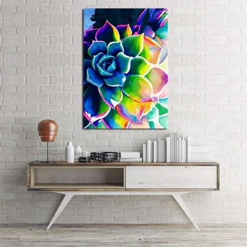 ArtSailing Supp Succulents by Rachel Rosenkoetter HD print 1 piece canvas art Poster Wall Pictures For Living Room CU-3387C