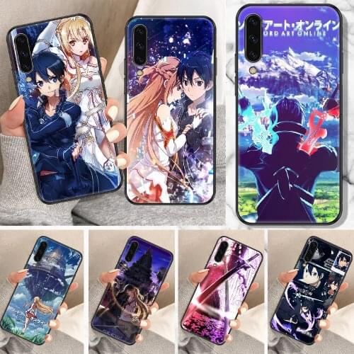 SAO sword art online Anime Phone Case For Samsung Galaxy A 10 12 20E 21S 30 32 40 50 51 52 70 71 72 5 6 7 2016 2018 black 3D