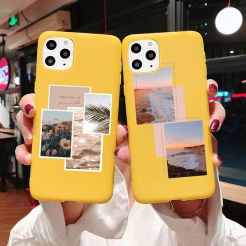 Take me away Phone Case Candy Color Yellow for iPhone 11 12 pro XS MAX 8 7 6 6S Plus X 5S SE 2020 XR