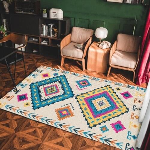 Geometric Printed Persian Carpets for Home Living Room Big Rug tapis Washable Bedroom Large Area Bohemian Rugs Home decor mat