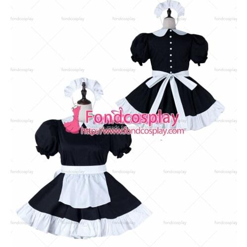 Sissy maid cotton dress lockable Uniform cosplay costume Tailor-made[G2273]