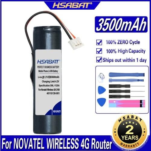 HSABAT 3500mAh Battery for NOVATEL WIRELESS 4G Router SA 2100 Tasman T1114 40115130-001 Hotspot Batteries