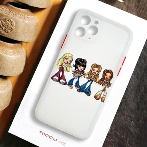 Fashion girl Bratz Cute doll Phone Case Bumper Shockproof Trasparent For iPhone 12 11 Pro Max Mini XR X XS 8 7 Plus Cover