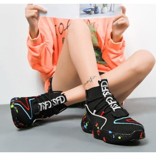 Mens Retro High-top Basketball Shoes Women Spring Autumn Top Fashion Sneakers Lace-up High Style Non-slip Couples Black Shoes