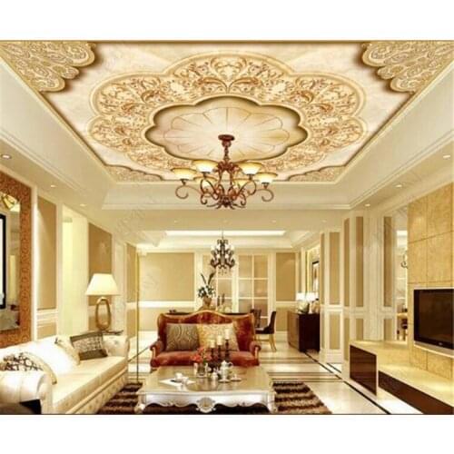 Wall Panel Wallpaper European Style Roll Leaf Flower Ceiling Mural Bedroom Wall Decor Custom Living Room Wholesale Wall Papers