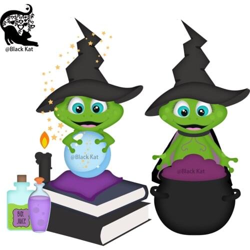 New Halloween Magic Crystal Ball Book Poison Frog Metal Cutting Dies Trick or Treat Witch Dies DIY Scrapbook Gift Card Craft