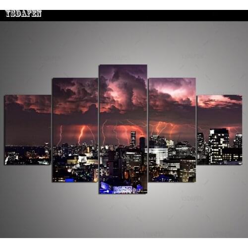 Op de muur HD print olieverf Film modulaire foto Scenery poster kind room decor woondecoratie 5 stks canvas art z340