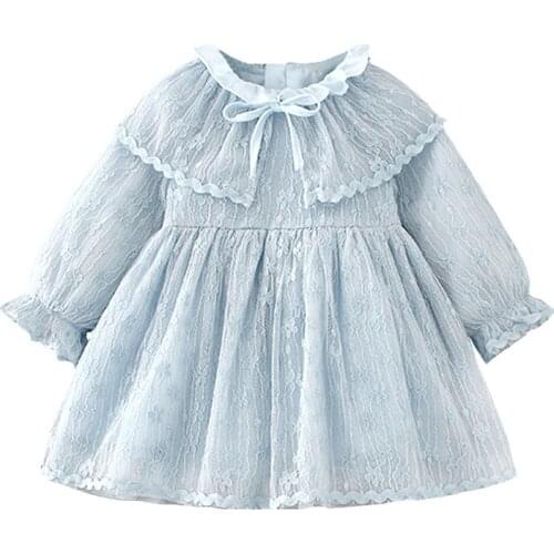 Girl Dresses 2020 Spring Autumn Lace Long Sleeve Princess Dress Kids Clothing High Quality Baby Child Dress Toddler Clothes New