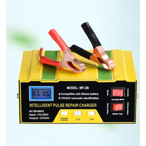12V 24V 10A Full Automatic Car Battery Charger Intelligent Fast Power Charging Pulse Repair Charger Lead Acid Battery-charge