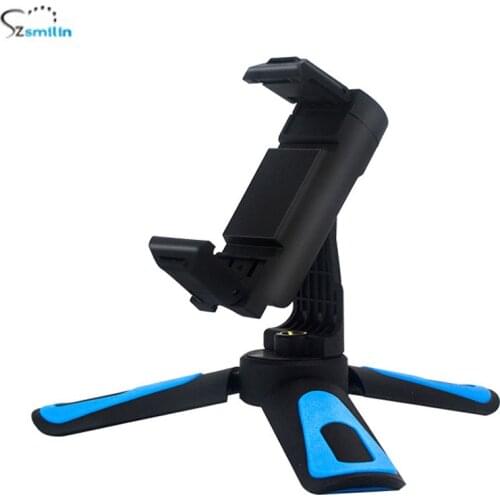 2020 New Portable 360 Rotating Mobile Phone Mini Tripod Desktop Stand Clamp Mount for 4-6.2inch Smartphone Cradle