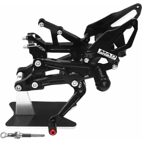 For V4 PANIGALE 2018 CNC Adjustable Footrests Foot Pegs Rider Rearsets Foot Rest Pedal