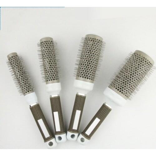4 Size Hair Brush Nano Hairbrush Thermal Ceramic Ion Round Barrel Comb Hairdressing Hair Salon Styling Drying Curling