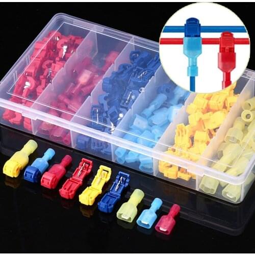 Wire Connector Self-Stripping T-Tap Lock Quick Splice Electrical Wire Terminals Insulated Waterproof Crimp Wire Connectors Kit