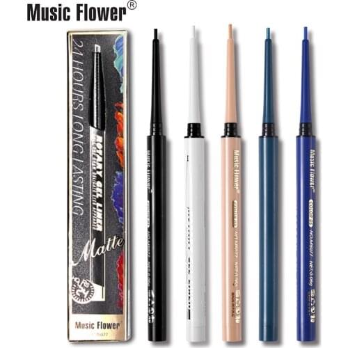 Music Flower Colorful Eyeliner Gel Pencil Easy To Wear for New User Makeup Waterproof Blue/Black/Brown Eyeliner Pen Eyes Make Up