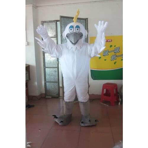 Seagull Mascot New Snow Geese Egret Bird Mascot Costume Adult Character Cosplay Ceremony Apparel