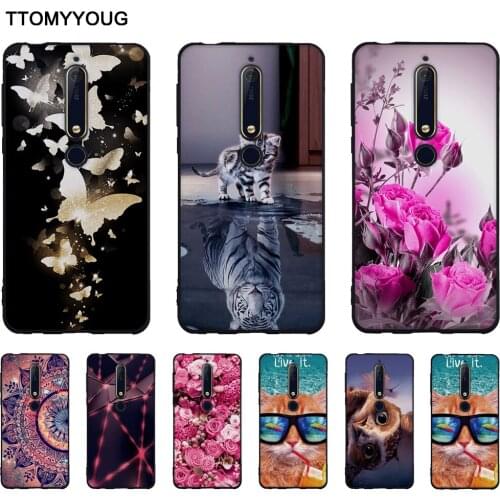 TPU Case For Nokia 6 (2018) Soft Silicone Back Phone Cover For nokia 6.1 Painted Print Shells For Nokia6 2018 Bags Protector