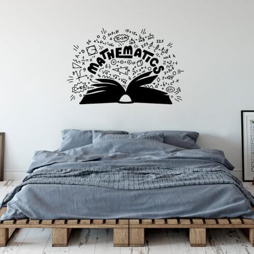 Mathematics Vinyl Wall Decal School Math Symbols Book Wall Stickers Teen Room Home Decoration For Classroom DW20183