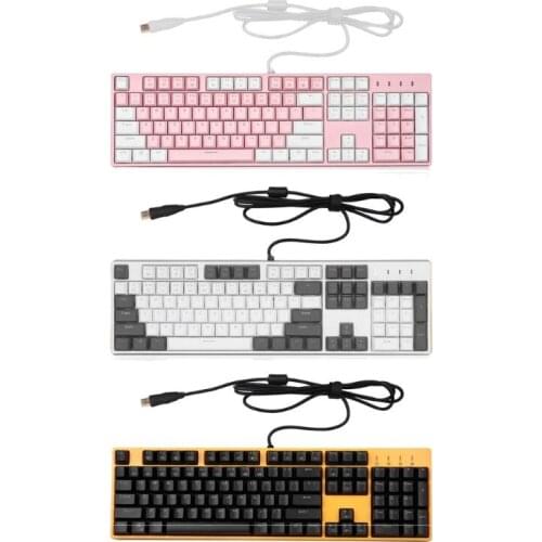 X-8100 RGB Rainbow LED Backlit Mechanical Gaming Keyboard 104 keys Anti-ghosting Outemu Blue Switch USB Wried Wrist Rest For