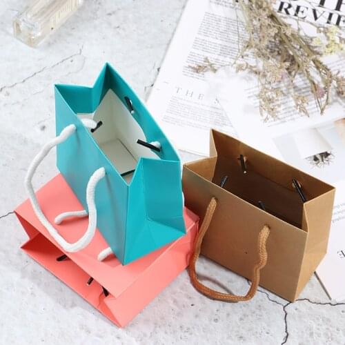 1pc Candy Color Dollhouse Miniature Shopping Bag Mini DIY Fashion Handbag Model Doll Accessories