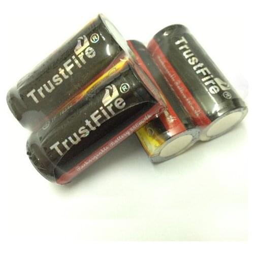 10pcs/lot TrustFire Protected 16340 880mAh 3.7V Rechargeable Li-ion Batteries 16340 Lithium Battery with PCB For LED Flashlights