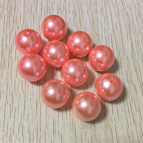 20mm 110pcs/lot #22 Coral color Acrylic Pearls Chunky Gumball Beads (Color as shown)