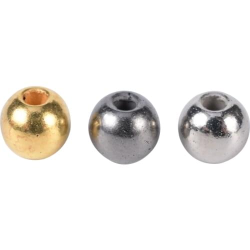 200Pcs/Lot 5mm Gold Rhodium Gunmetal ABS Round Pearl Loose Bead Diy Accessories Spacers Charms Beads For Jewelry Making Supplies