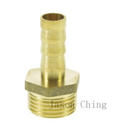 5PCS 3/8" BSPP Connection Male-10mm barbed Hose Brass Pipe Adapter Coupler
