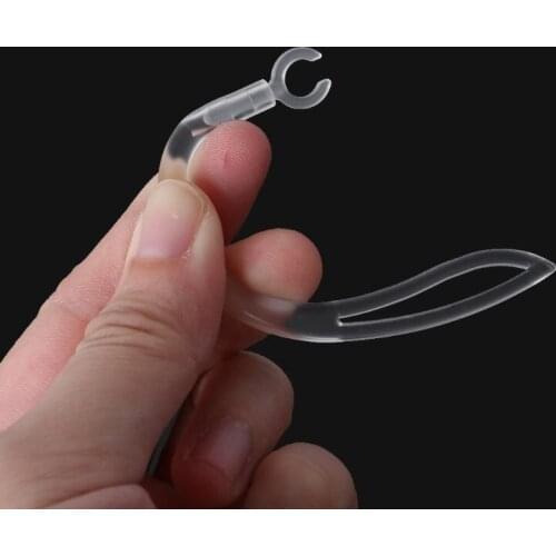 8mm Bluetooth Earphones Transparent Soft Silicone Ear Hook Loop Clip Headset 203B