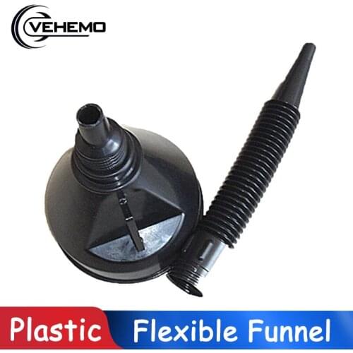 Car Van Flexible Funnel Engine Oil Fluids Gasoline Kerosene Spout Extension Hose