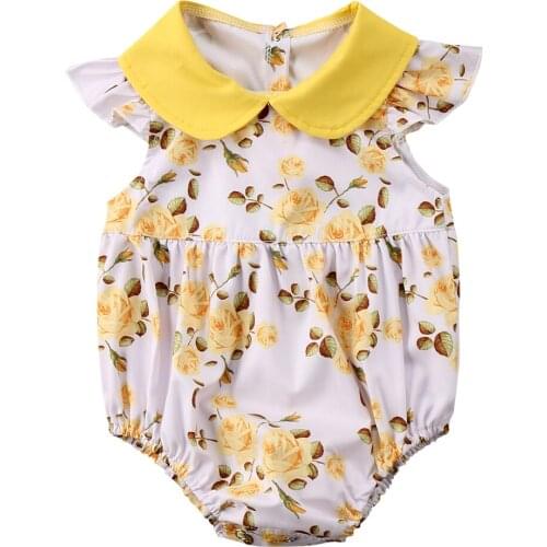 Toddler Infant Baby Girls Floral Romper Jumpsuit Outfits Summer Clothes