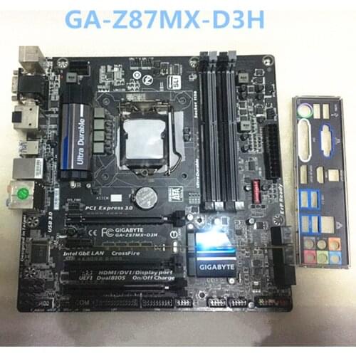 For Gigabyte GA-Z87MX-D3H Original Used Desktop Motherboard Z87MX-D3H Z87 LGA 1150 i3 i5 i7 DDR3 32G SATA3