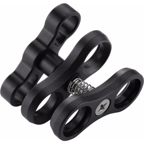 Dual Aluminum Alloy Ball Clamp for Underwater Camera Arm System Underwater Diving Accessories